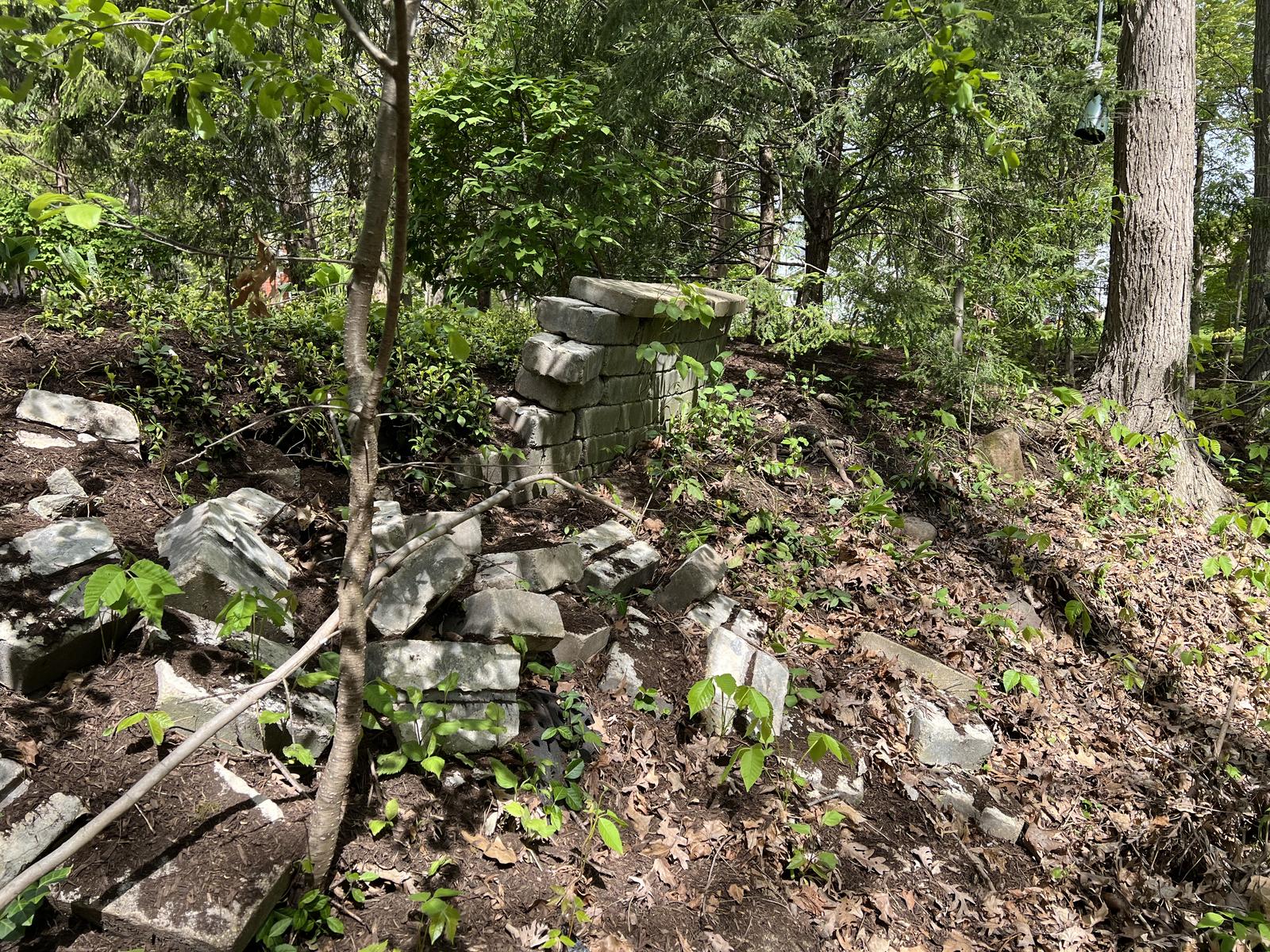Site cleared after old wall removed